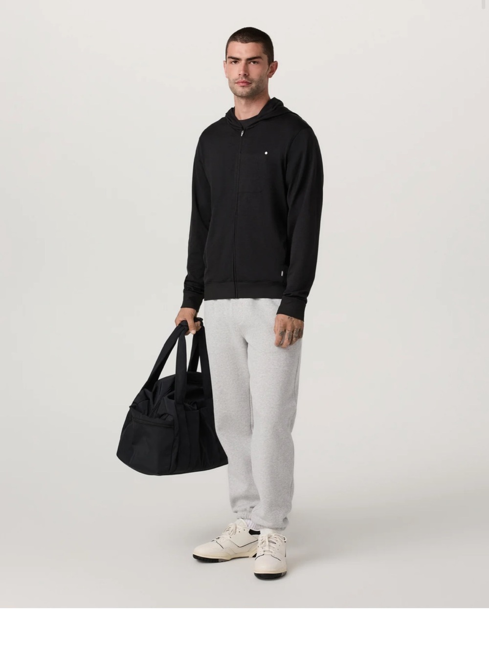 Vuori Ponte Black Heather Zip Hoodie, size medium - Picture 2 of 11